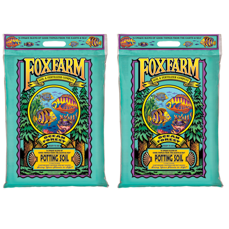 Foxfarm FX14053 Ocean Forest Organic Garden Potting Soil Mix 12 Quarts (2 Pack) - VMInnovations