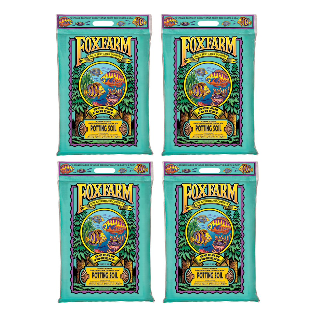 Foxfarm FX14053 Ocean Forest Organic Garden Potting Soil Mix 12 Quarts (4 Pack)