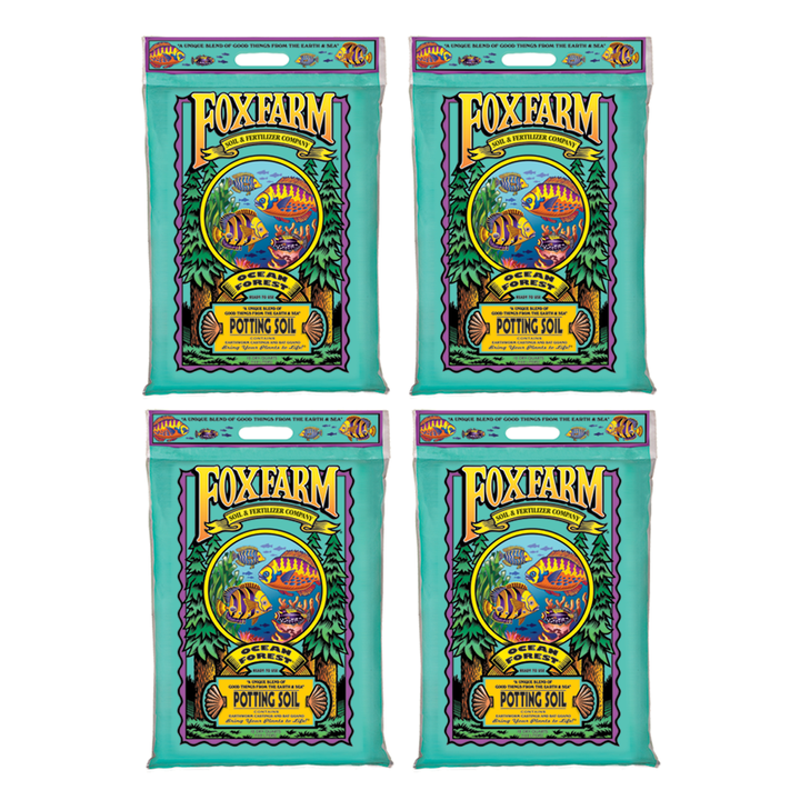 Foxfarm FX14053 Ocean Forest Organic Garden Potting Soil Mix 12 Quarts (4 Pack)