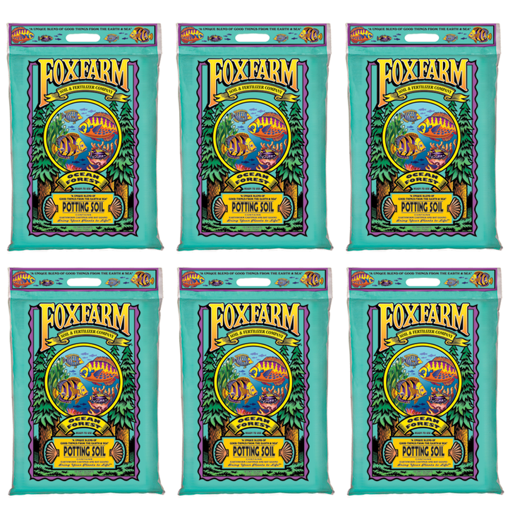 Foxfarm FX14053 Ocean Forest Organic Garden Potting Soil Mix 12 Quarts (6 Pack)