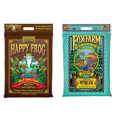 FoxFarm FX14053+FX14054 Ocean Forest w/Happy Frog Garden Potting Soils, 12 Quart - VMInnovations