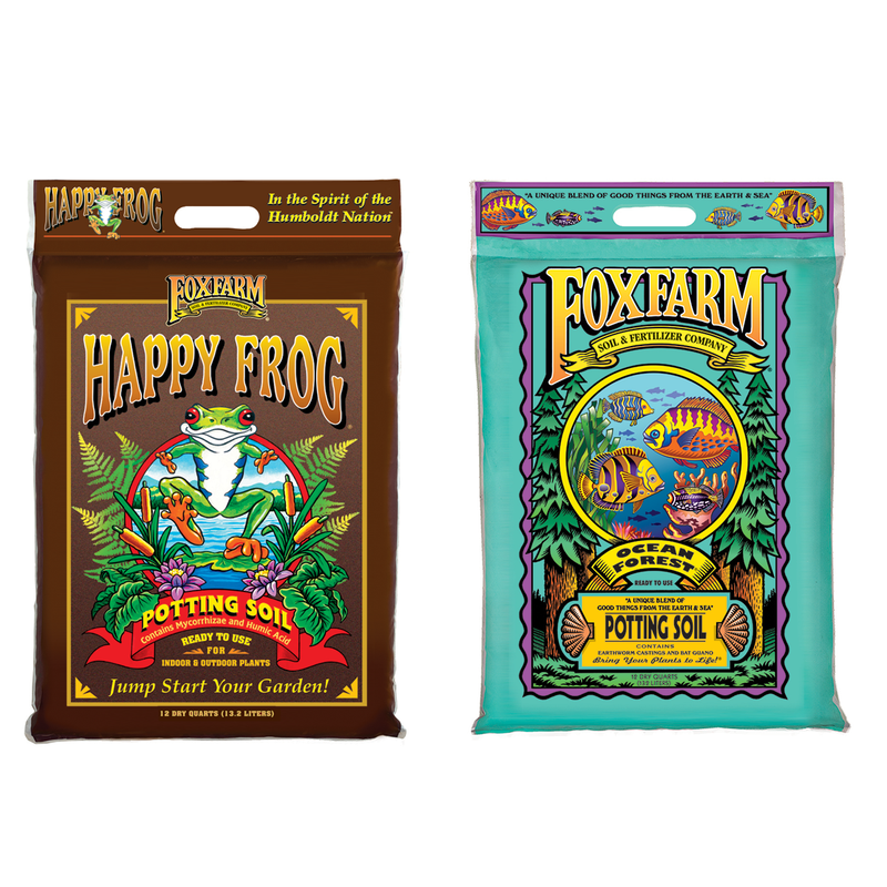 FoxFarm FX14053+FX14054 Ocean Forest w/Happy Frog Garden Potting Soils, 12 Quart - VMInnovations