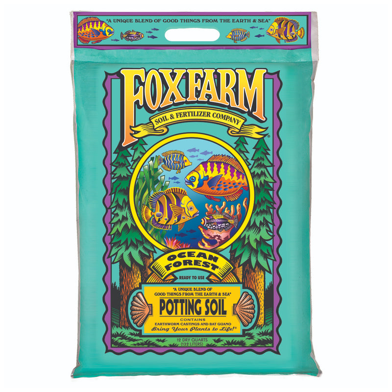 Foxfarm FX14053 Ocean Forest Garden and Potting Soil, 0.4 Cubic Feet/12 Quarts