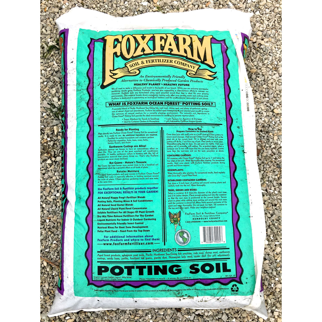 FoxFarm Ocean Forest Organic Garden Potting Soil Mix, 12 Quart Bag (7 Pack) - VMInnovations