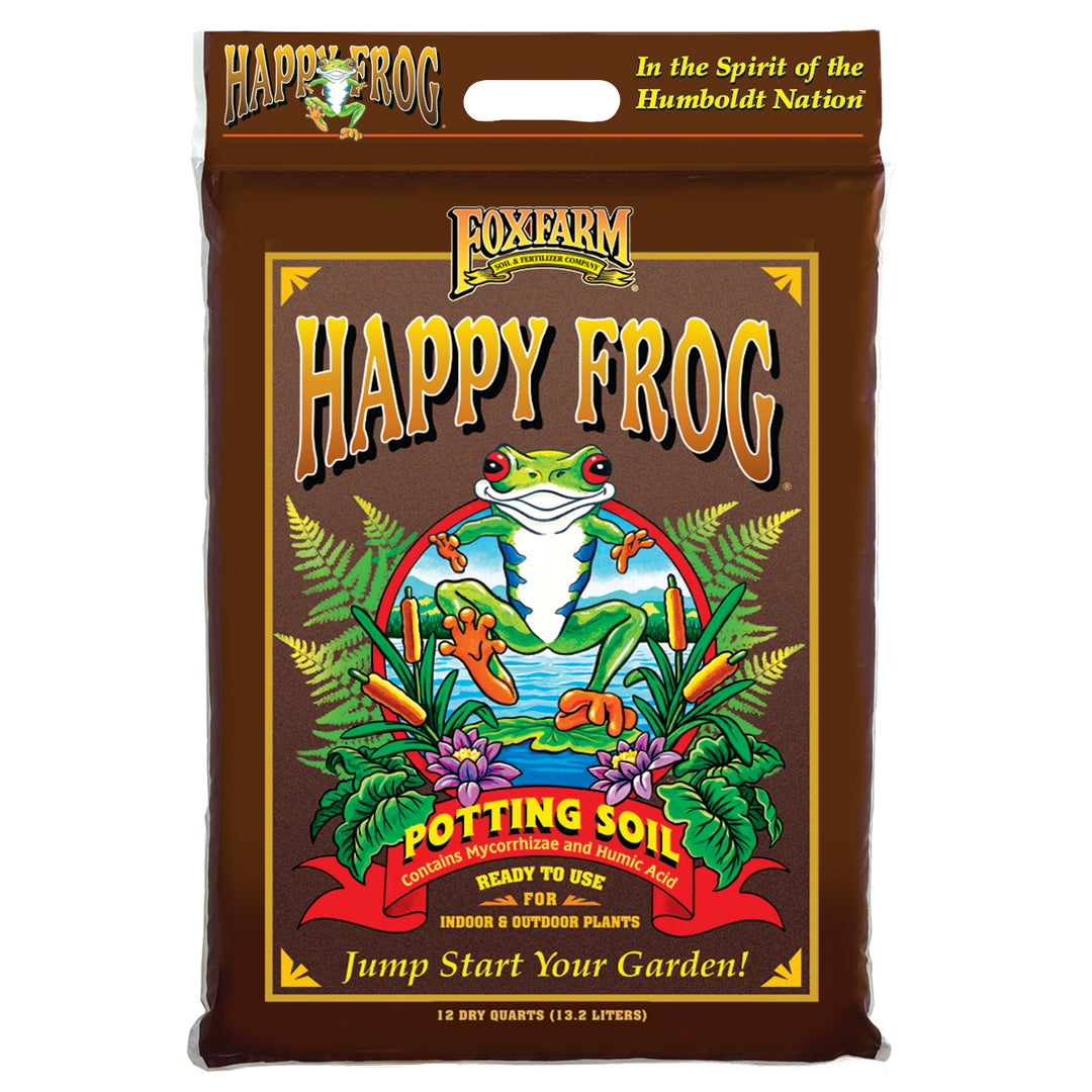 FoxFarm Happy Frog Nutrient Rapid Growth Garden Potting Soil, 12 quart (4 Pack)