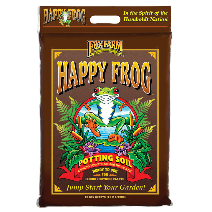 FoxFarm Happy Frog Nutrient Rapid Growth Garden Potting Soil, 12 quart (4 Pack)