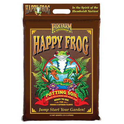 FoxFarm Happy Frog Nutrient Rapid Growth Garden Potting Soil, 12 quart (2 Pack)