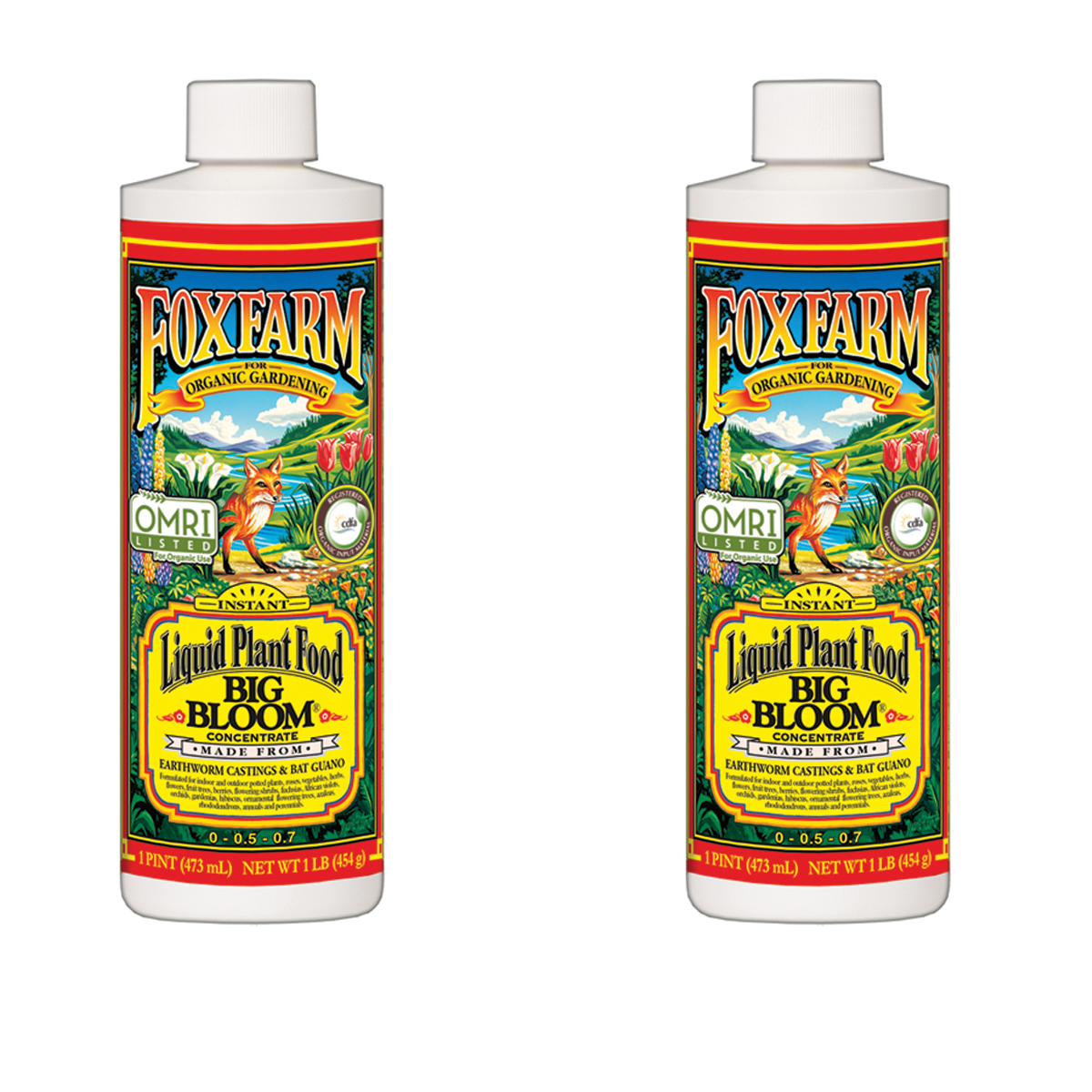 FoxFarm FX14091 Big Bloom Liquid Concentrate Organic Plant Food, 1 Pint (2 Pack) - VMInnovations