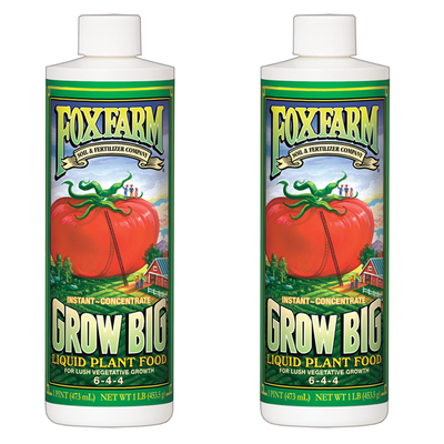 FoxFarm Grow Big Liquid Concentrate Plant Fertilizer, 2 Pint Bottles | FX14092