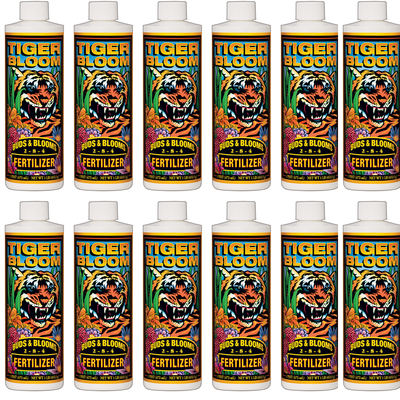 FoxFarm FX14093 Tiger Bloom Liquid Concentrate Plant Fertilizer, 1 Pint, 12 Pack - VMInnovations
