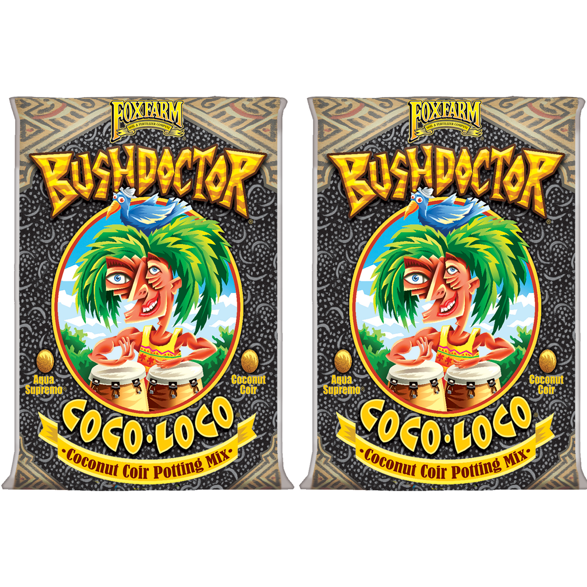 FoxFarm FX14100 Bush Doctor Coco Loco Plant Garden Potting Soil Mix, (2 Pack) - VMInnovations