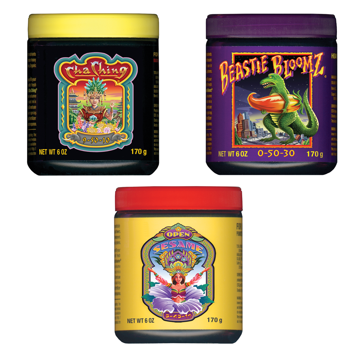 FoxFarm Open Sesame + Cha Ching + Beastie Bloomz Plant Nutrients Fertilizer