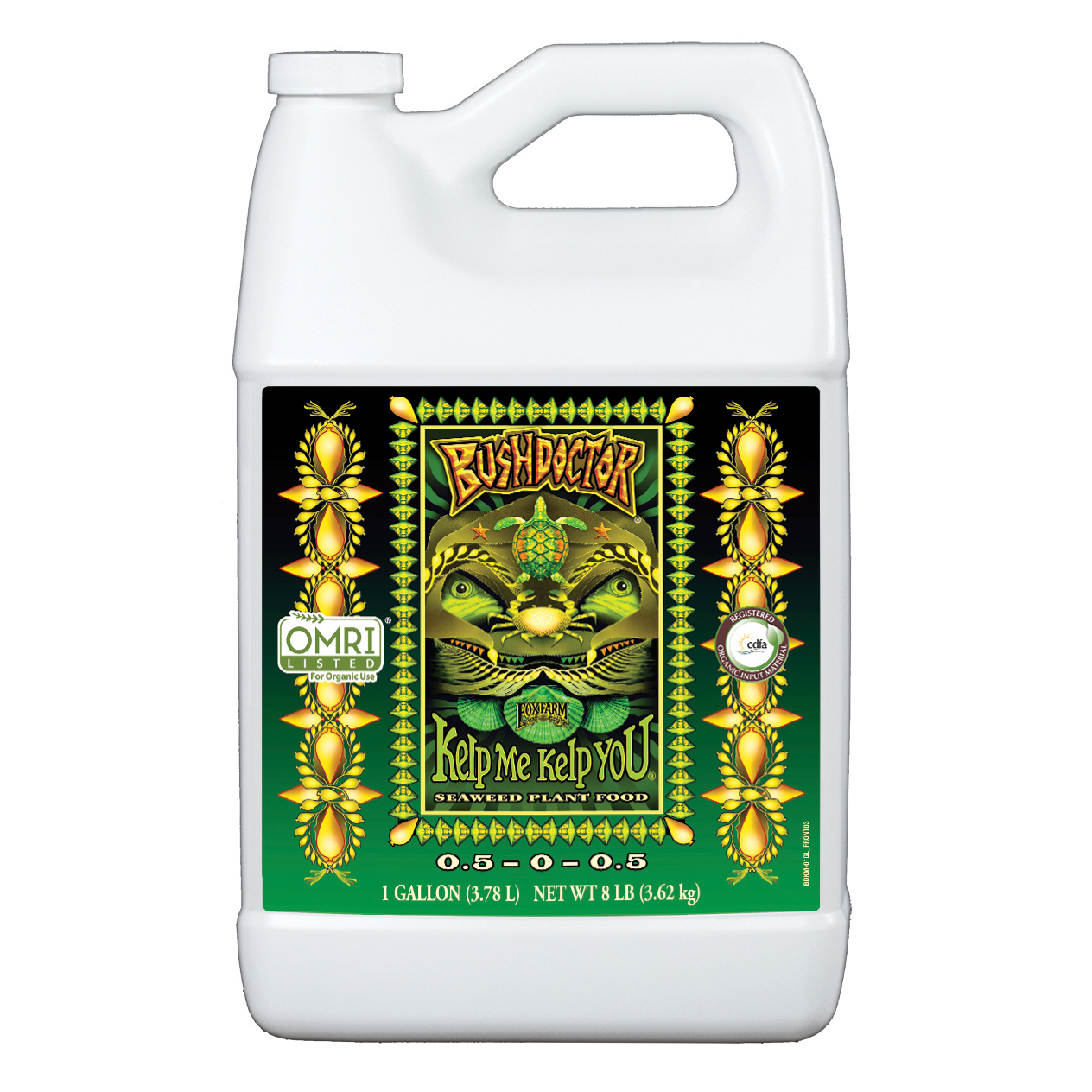 FoxFarm Bush Doctor Kelp Me Kelp You Hydroponic Seaweed Extract Liquid, 1 Gal