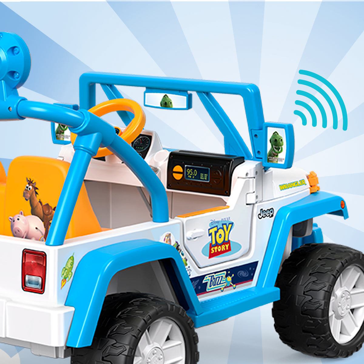 Power Wheels Disney Pixar Toy Story Kids 12V Car Ride On Jeep Wrangler(Open Box)