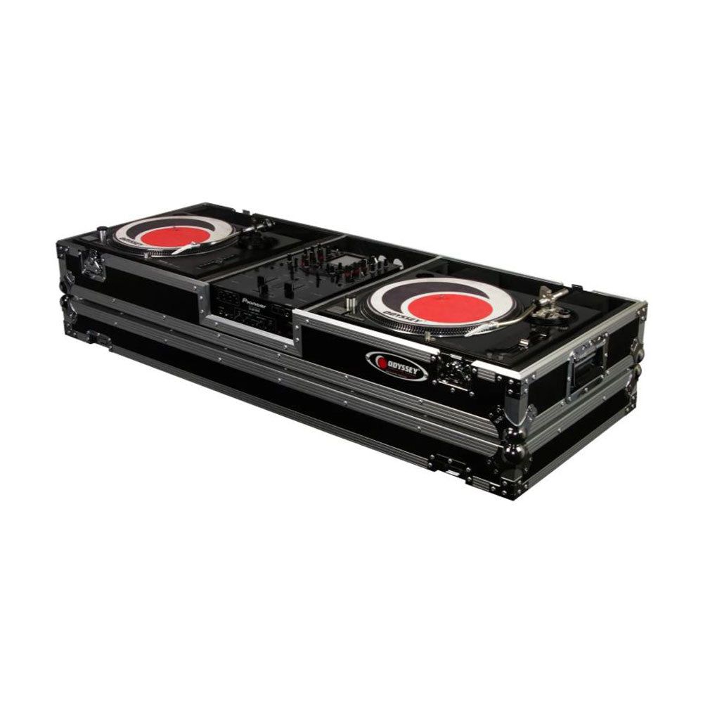 Odyssey 10 Inch Format DJ Mixer and 2 Standard Position Turntables Flight Case - VMInnovations