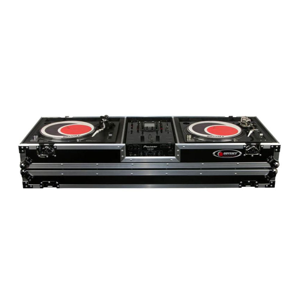 Odyssey 10 Inch Format DJ Mixer and 2 Standard Position Turntables Flight Case