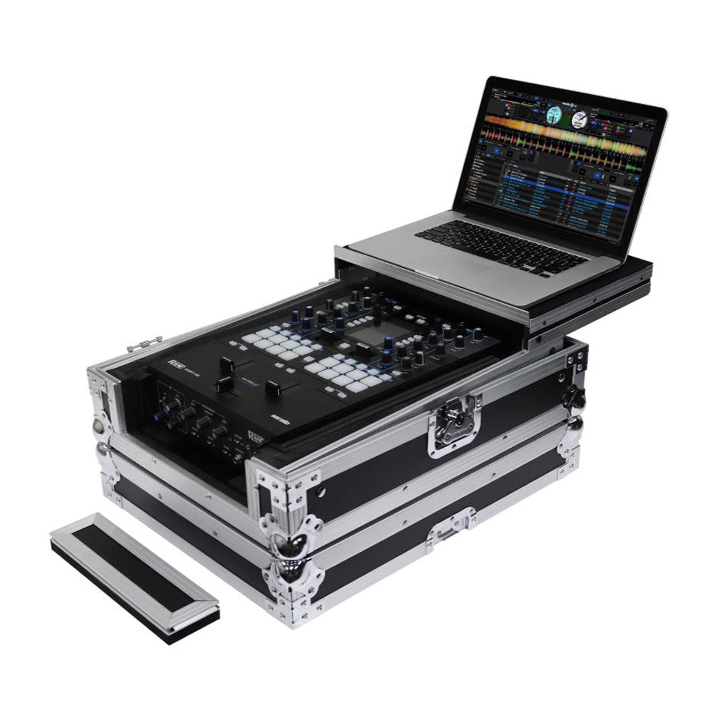 Odyssey 12 Inch Format DJ Mixer Case with Extra Deep Rear Compartment, Black