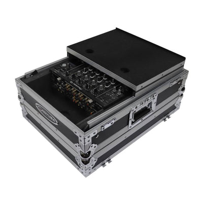 Odyssey 12 Inch Format DJ Mixer Case with Extra Deep Rear Compartment, Black