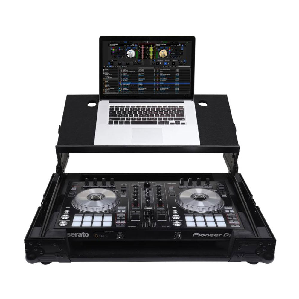 Odyssey Pioneer DDJ-SR / DDJ-SR2 Flight Case with Angle Glide Platform, Black - VMInnovations