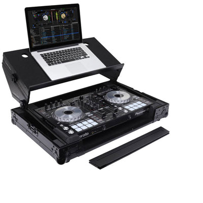 Odyssey Pioneer DDJ-SR / DDJ-SR2 Flight Case with Angle Glide Platform, Black - VMInnovations