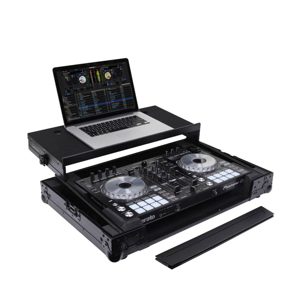 Odyssey Pioneer DDJ-SR / DDJ-SR2 Flight Case with Angle Glide Platform, Black - VMInnovations