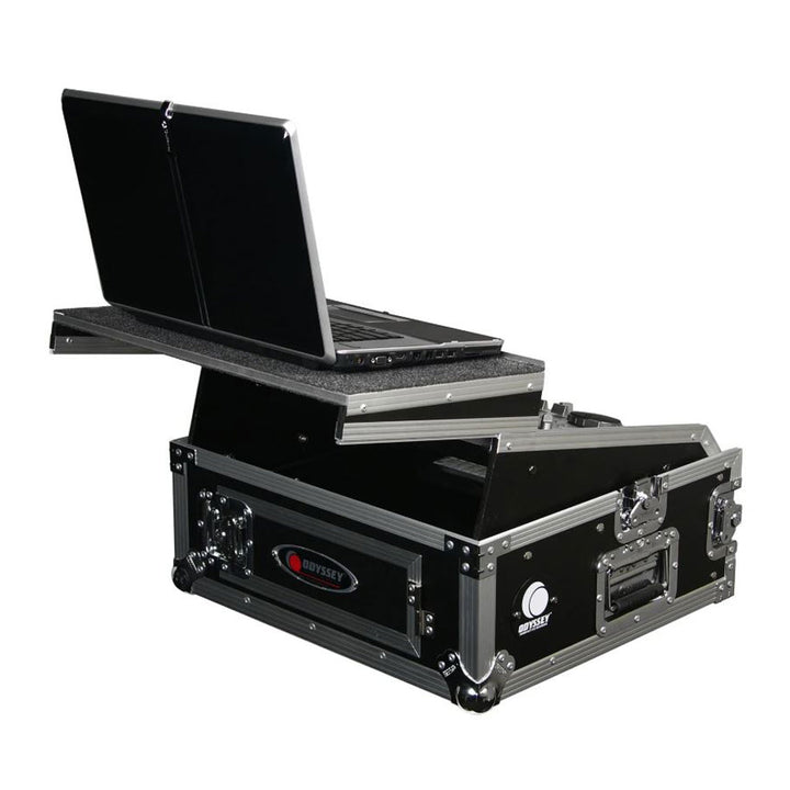 Odyssey DJ Flight Glide Style Combo Rack Case with 10U Top Slat and 2U Vertical - VMInnovations