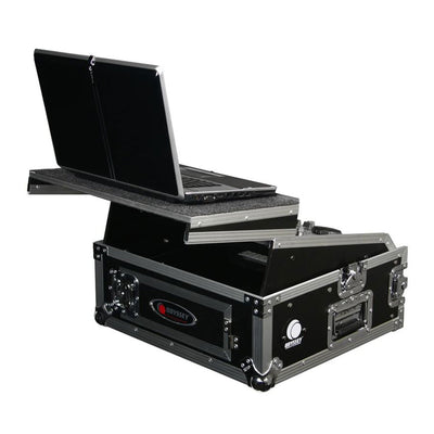 Odyssey DJ Flight Glide Style Combo Rack Case with 10U Top Slat and 2U Vertical