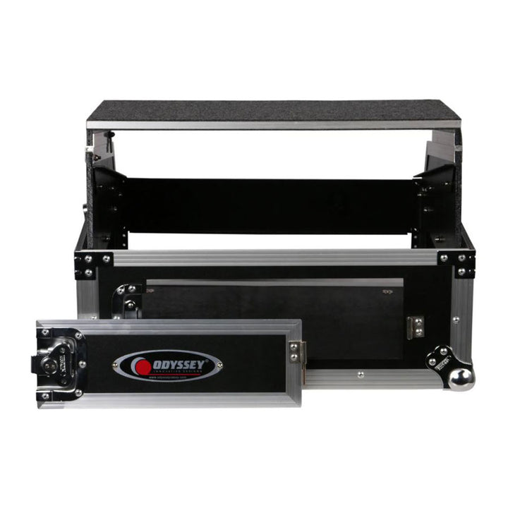 Odyssey DJ Flight Glide Style Combo Rack Case with 10U Top Slat and 2U Vertical - VMInnovations