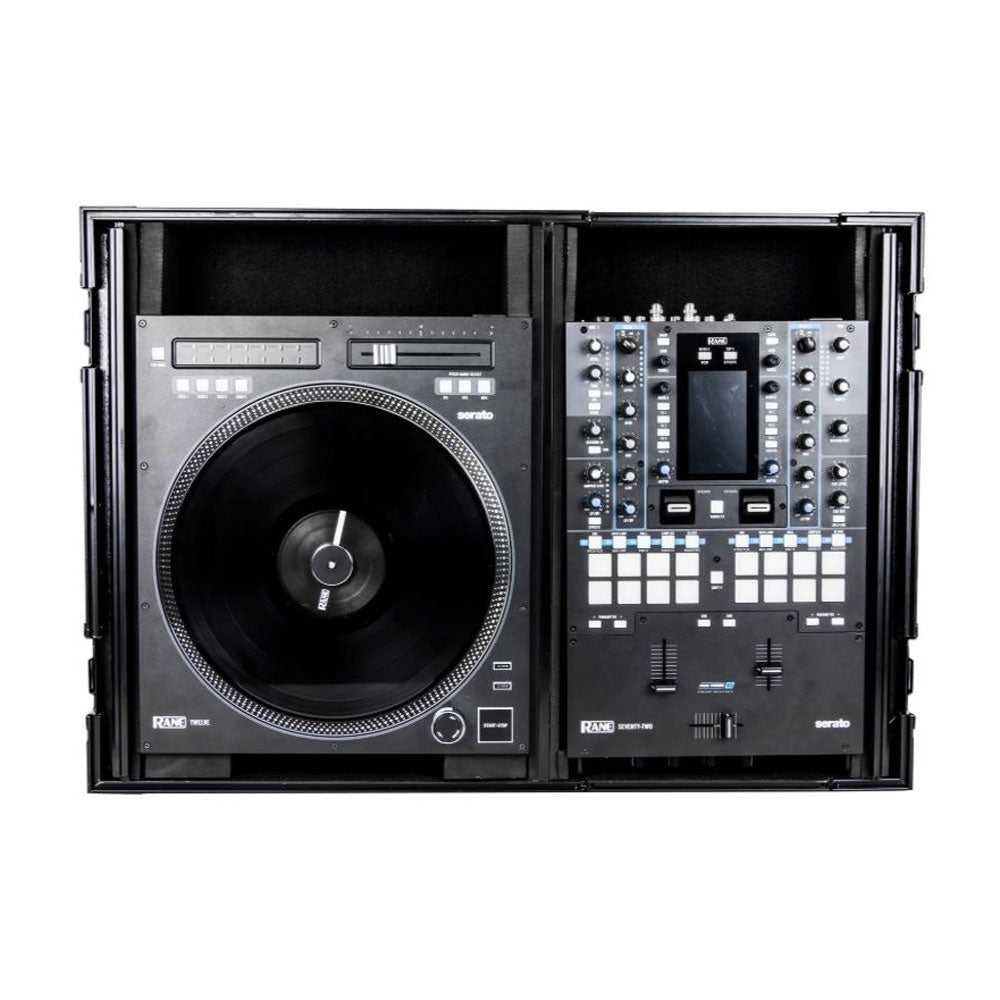 Odyssey Reversible DJ Coffin Flight Case with Full Laptop Glide Platform, Black - VMInnovations