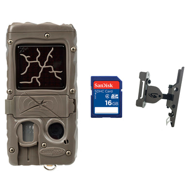 Cuddeback Dual Flash Game Camera + 16GB SD Card + Game Camera Pan and Tilt Mount