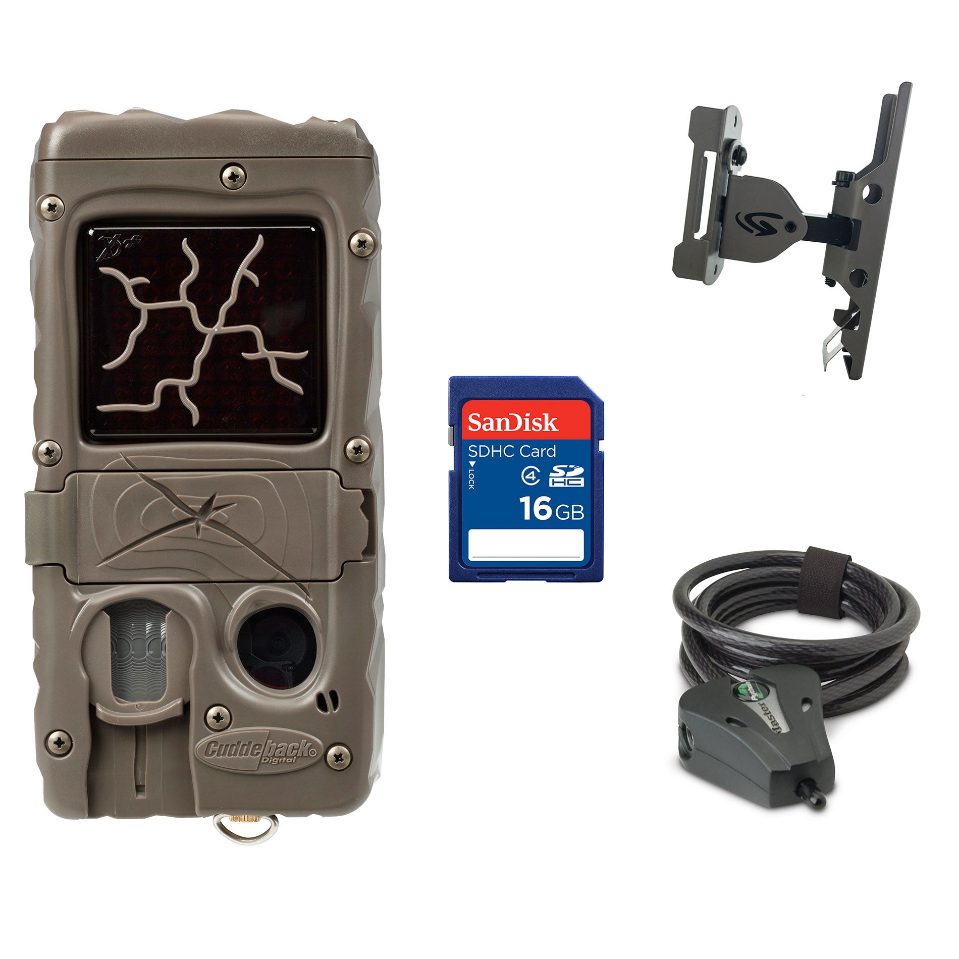 Cuddeback Game Camera + 16GB SD Card + Game Camera Mount + Security Cable - VMInnovations