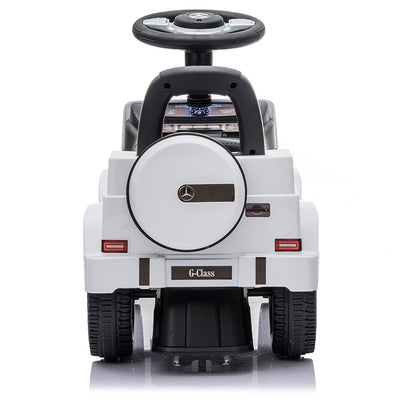 Best Ride On Car Kids Toddler Outdoor Stroller Mercedes G-Wagon Push Car, White - VMInnovations