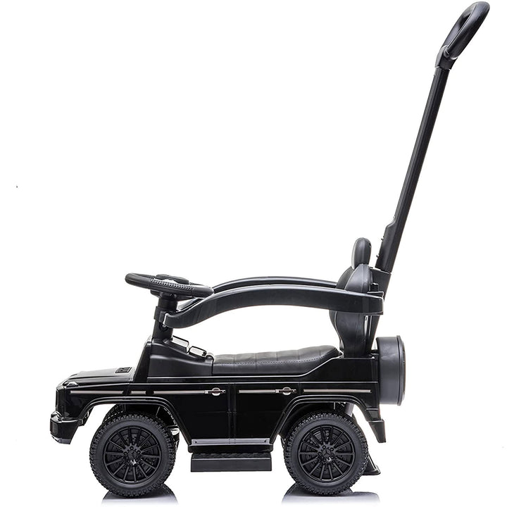 Best Ride On Cars Kids Outdoor Stroller Mercedes G-Wagon 3 in 1 Push Car, Black - VMInnovations