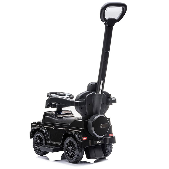 Best Ride On Cars Kids Outdoor Stroller Mercedes G-Wagon 3 in 1 Push Car, Black - VMInnovations