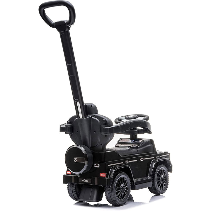 Best Ride On Cars Kids Outdoor Stroller Mercedes G-Wagon 3 in 1 Push Car, Black - VMInnovations