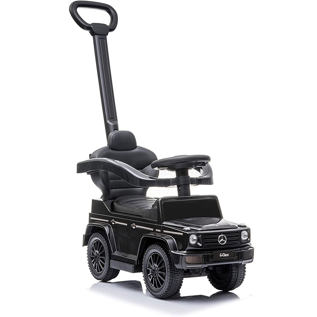 Best Ride On Cars Kids Outdoor Stroller Mercedes G-Wagon 3 in 1 Push Car, Black - VMInnovations