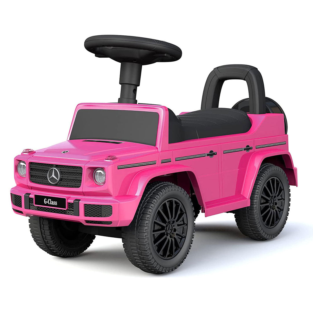 Best Ride On Car Kids Toddler Stroller Mercedes G-Wagon Push Car, Pink(Open Box)