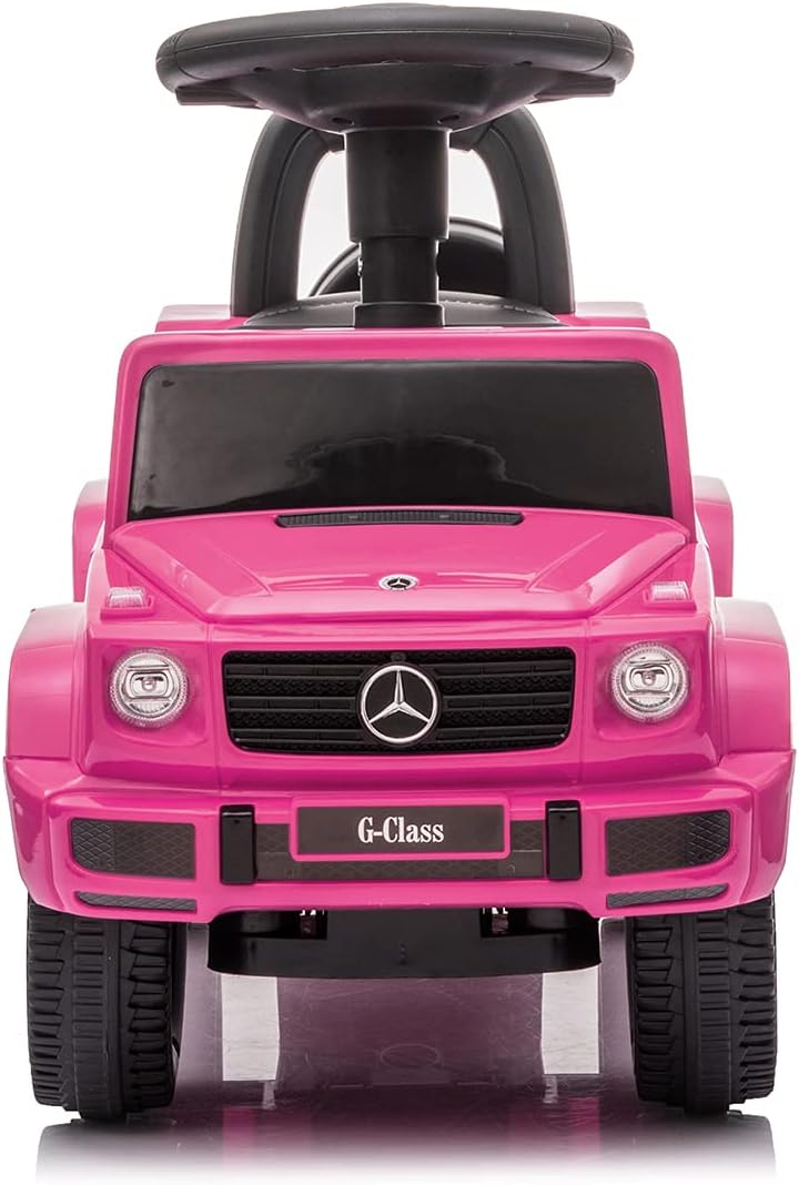 Best Ride On Car Kids Toddler Stroller Mercedes G-Wagon Push Car, Pink(Open Box)