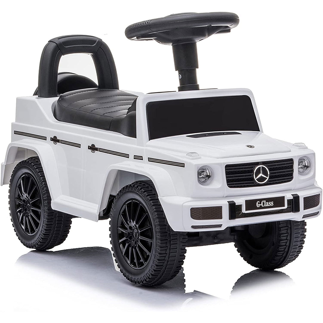 Best Ride On Car Kids Toddler Stroller Mercedes G-Wagon Push Car, White (Used) - VMInnovations
