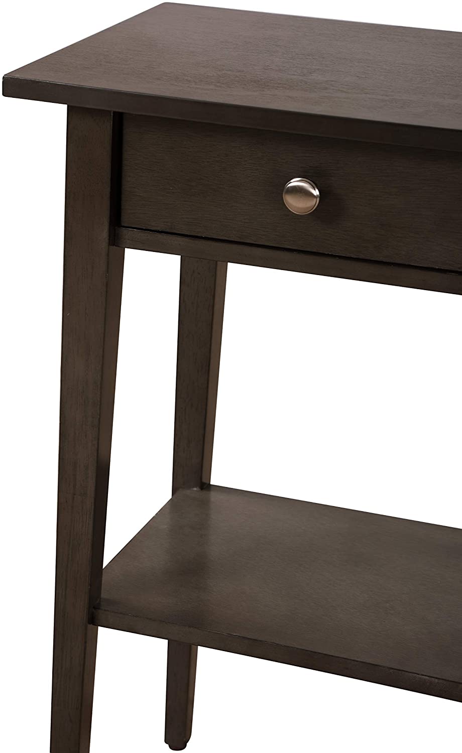 Glory Furniture Dalton 1 Drawer/1 Shelf Bedroom End Table, Smoked (Open Box)