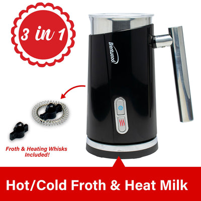 Brentwood GA-301BK 300ml (10oz) Cordless Electric Milk Frother & Warmer, Black