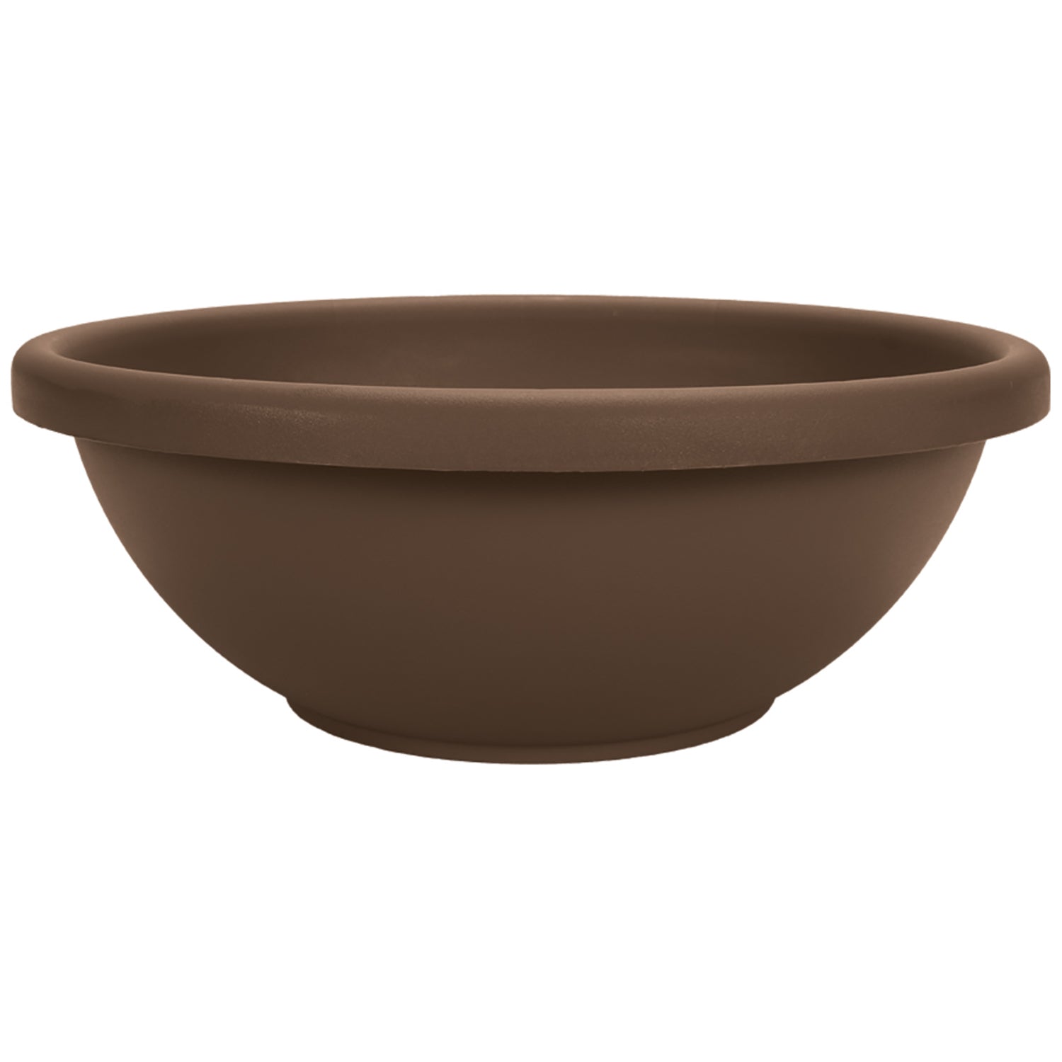 HC Companies 14 Inch Classic Plastic Garden Round Bowl Planter Pot, Chocolate - VMInnovations