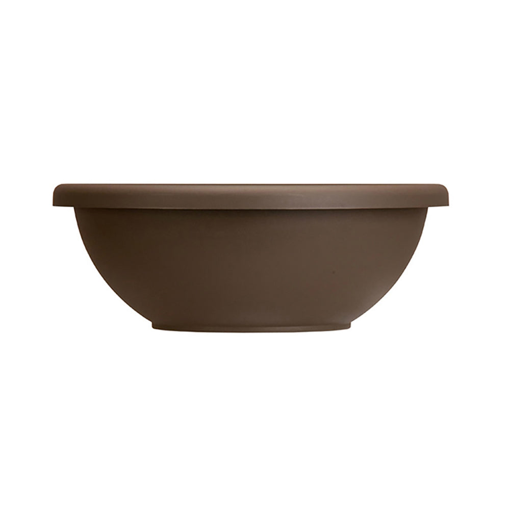 HC Companies 14 Inch Classic Plastic Garden Round Bowl Planter Pot, Chocolate - VMInnovations