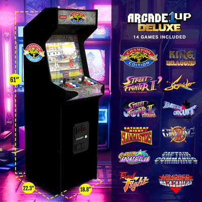 Arcade1Up Street Fighter II CE HS-5 Deluxe 5ft Stand-Up Arcade Machine(Open Box)