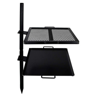 GameMaker Heavy Duty Gravity Combo Open Fire Camping Grill and Griddle(Open Box)