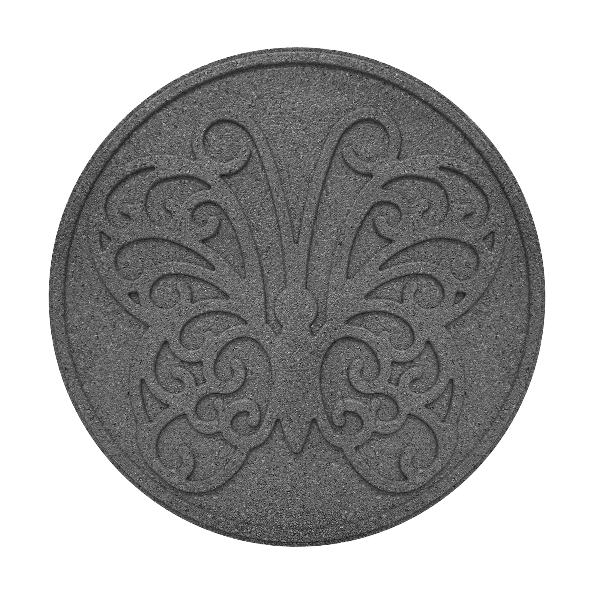Garden Central 4 Pack 18" x 18" Butterfly Round Decorative Stepping Stones, Grey - VMInnovations