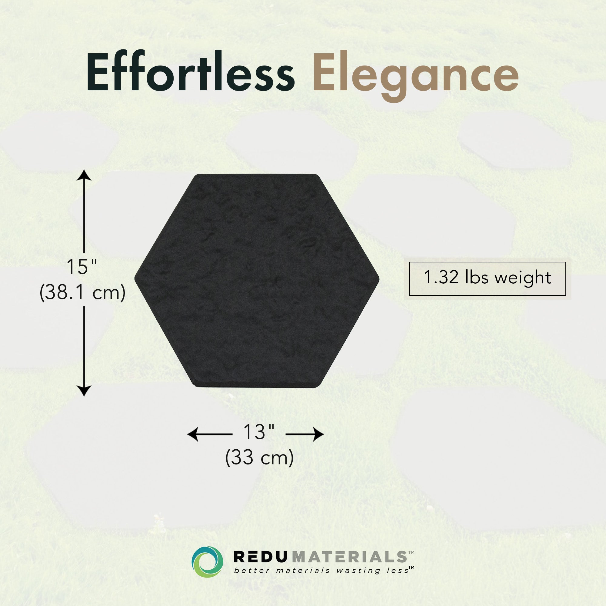 Garden Central 10 Pack 13" x 15" Stomp Hex Decorative Stepping Stones, Blk(Used) - VMInnovations