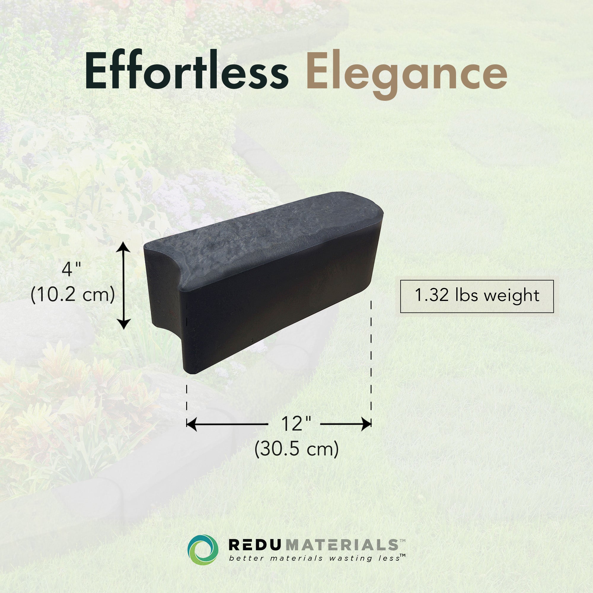 Garden Central 12pk 12"x4" Stomp Edge Slate Lightweight Garden Borders(Open Box) - VMInnovations