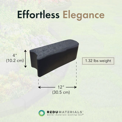 Garden Central 12pk 12"x4" Stomp Edge Slate Lightweight Garden Borders(Open Box) - VMInnovations