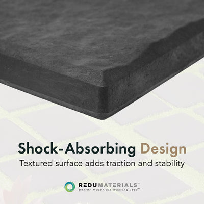 TierraVerde 10 Pack 12" x 12" Stomp Stone Decorative Stepping Squares, Blk(Used) - VMInnovations